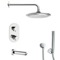 Chrome Thermostatic Tub and Shower System with 9